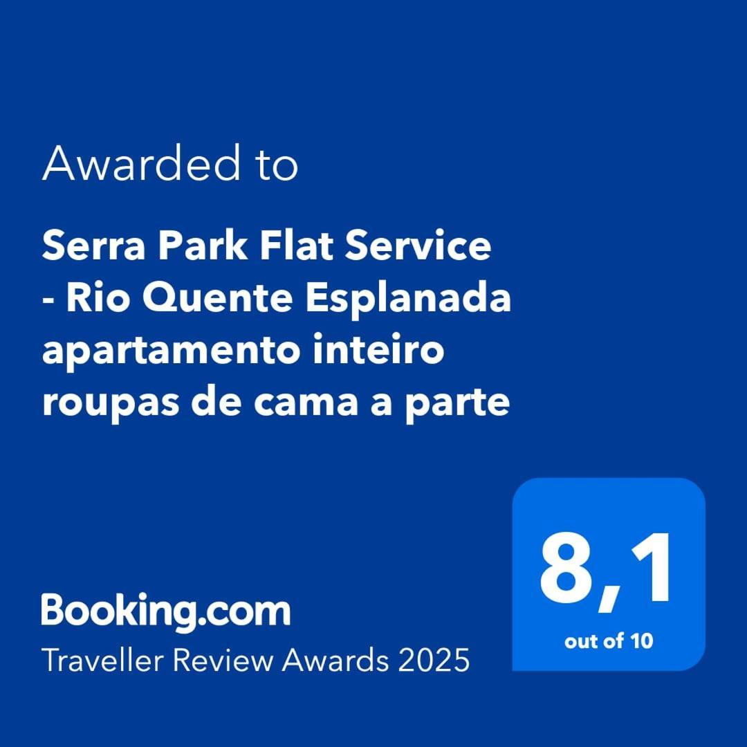 Serra Park Flat Service - Rio Quente Esplanada Apartamento Inteiro Roupas De Cama A Parte Exterior photo